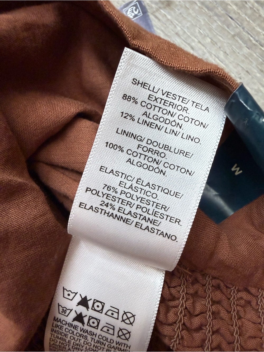 NWT Lucky Brand Brown Cotton/Linen Cropped Tank Top Women's Medium - Picture 7 of 8